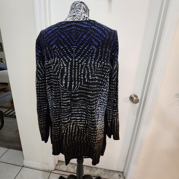 Nic and Zoe geometrical print ling line sweater top xl ombre multi color - Picture 11 of 12